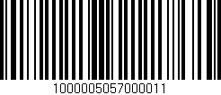Código de barras (EAN, GTIN, SKU, ISBN): '1000005057000011'
