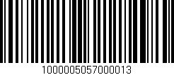 Código de barras (EAN, GTIN, SKU, ISBN): '1000005057000013'