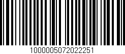 Código de barras (EAN, GTIN, SKU, ISBN): '1000005072022251'