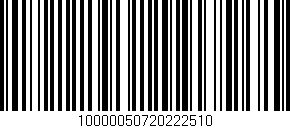 Código de barras (EAN, GTIN, SKU, ISBN): '10000050720222510'