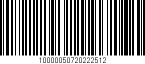 Código de barras (EAN, GTIN, SKU, ISBN): '10000050720222512'