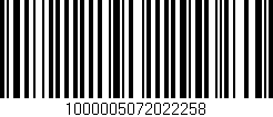 Código de barras (EAN, GTIN, SKU, ISBN): '1000005072022258'