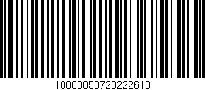 Código de barras (EAN, GTIN, SKU, ISBN): '10000050720222610'