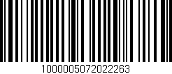 Código de barras (EAN, GTIN, SKU, ISBN): '1000005072022263'