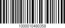 Código de barras (EAN, GTIN, SKU, ISBN): '1000010480358'
