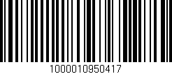 Código de barras (EAN, GTIN, SKU, ISBN): '1000010950417'