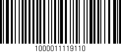 Código de barras (EAN, GTIN, SKU, ISBN): '1000011119110'