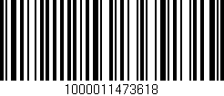 Código de barras (EAN, GTIN, SKU, ISBN): '1000011473618'