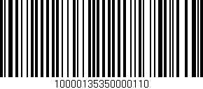 Código de barras (EAN, GTIN, SKU, ISBN): '10000135350000110'