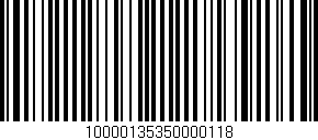 Código de barras (EAN, GTIN, SKU, ISBN): '10000135350000118'