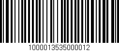 Código de barras (EAN, GTIN, SKU, ISBN): '1000013535000012'