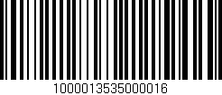 Código de barras (EAN, GTIN, SKU, ISBN): '1000013535000016'
