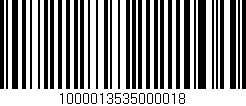 Código de barras (EAN, GTIN, SKU, ISBN): '1000013535000018'