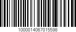 Código de barras (EAN, GTIN, SKU, ISBN): '1000014067015598'