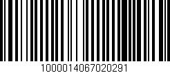 Código de barras (EAN, GTIN, SKU, ISBN): '1000014067020291'