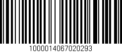 Código de barras (EAN, GTIN, SKU, ISBN): '1000014067020293'
