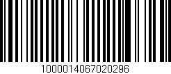 Código de barras (EAN, GTIN, SKU, ISBN): '1000014067020296'