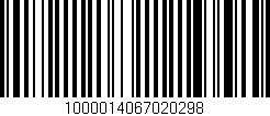Código de barras (EAN, GTIN, SKU, ISBN): '1000014067020298'