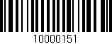 Código de barras (EAN, GTIN, SKU, ISBN): '10000151'