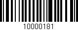 Código de barras (EAN, GTIN, SKU, ISBN): '10000181'