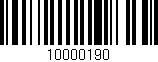 Código de barras (EAN, GTIN, SKU, ISBN): '10000190'