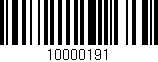 Código de barras (EAN, GTIN, SKU, ISBN): '10000191'
