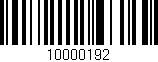 Código de barras (EAN, GTIN, SKU, ISBN): '10000192'