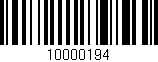 Código de barras (EAN, GTIN, SKU, ISBN): '10000194'