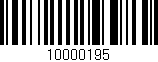 Código de barras (EAN, GTIN, SKU, ISBN): '10000195'