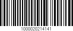 Código de barras (EAN, GTIN, SKU, ISBN): '1000020214141'