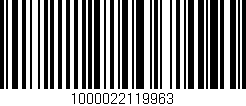 Código de barras (EAN, GTIN, SKU, ISBN): '1000022119963'