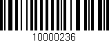 Código de barras (EAN, GTIN, SKU, ISBN): '10000236'