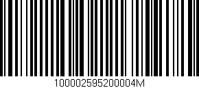 Código de barras (EAN, GTIN, SKU, ISBN): '100002595200004M'