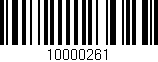 Código de barras (EAN, GTIN, SKU, ISBN): '10000261'