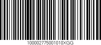 Código de barras (EAN, GTIN, SKU, ISBN): '100002775001010XGG'