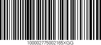 Código de barras (EAN, GTIN, SKU, ISBN): '100002775002165XGG'