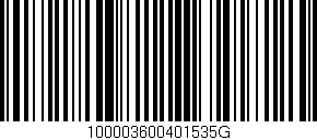 Código de barras (EAN, GTIN, SKU, ISBN): '100003600401535G'