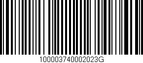 Código de barras (EAN, GTIN, SKU, ISBN): '100003740002023G'