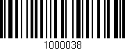 Código de barras (EAN, GTIN, SKU, ISBN): '1000038'
