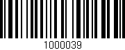 Código de barras (EAN, GTIN, SKU, ISBN): '1000039'