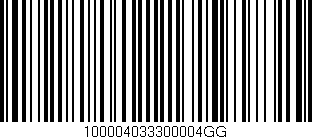 Código de barras (EAN, GTIN, SKU, ISBN): '100004033300004GG'