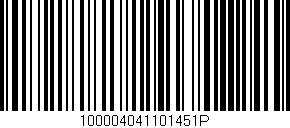 Código de barras (EAN, GTIN, SKU, ISBN): '100004041101451P'