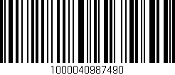 Código de barras (EAN, GTIN, SKU, ISBN): '1000040987490'