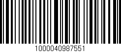 Código de barras (EAN, GTIN, SKU, ISBN): '1000040987551'