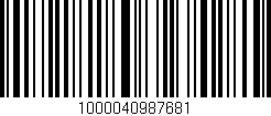 Código de barras (EAN, GTIN, SKU, ISBN): '1000040987681'