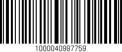 Código de barras (EAN, GTIN, SKU, ISBN): '1000040987759'