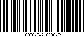 Código de barras (EAN, GTIN, SKU, ISBN): '100004247100004P'