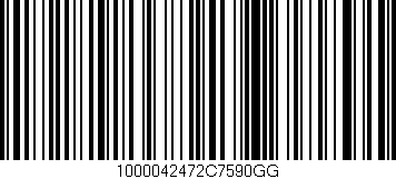Código de barras (EAN, GTIN, SKU, ISBN): '1000042472C7590GG'