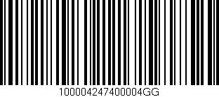 Código de barras (EAN, GTIN, SKU, ISBN): '100004247400004GG'