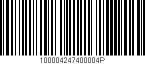 Código de barras (EAN, GTIN, SKU, ISBN): '100004247400004P'